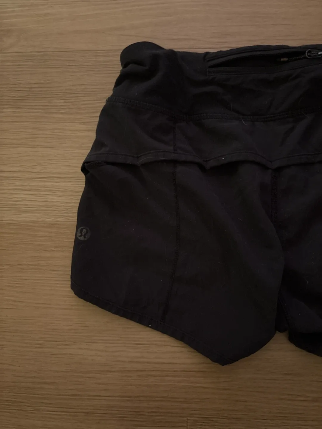 Lululemon Black Running Shorts, Size 6 image indicator(2)