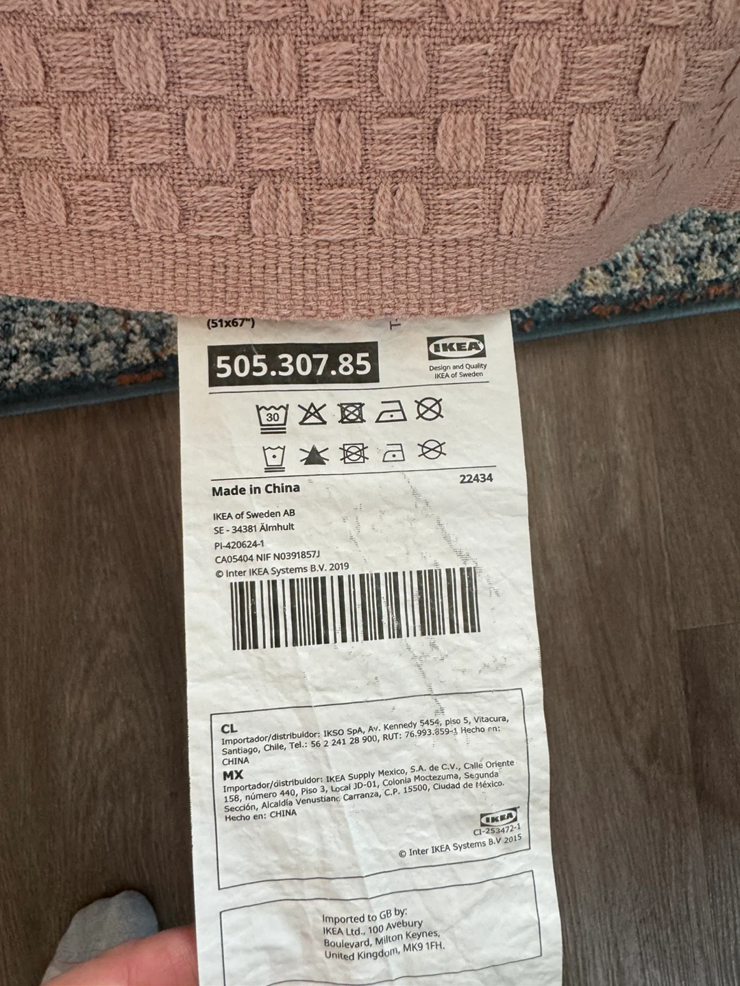 IKEA Pink Cotton Throw Blanket (51x67") - photo 2