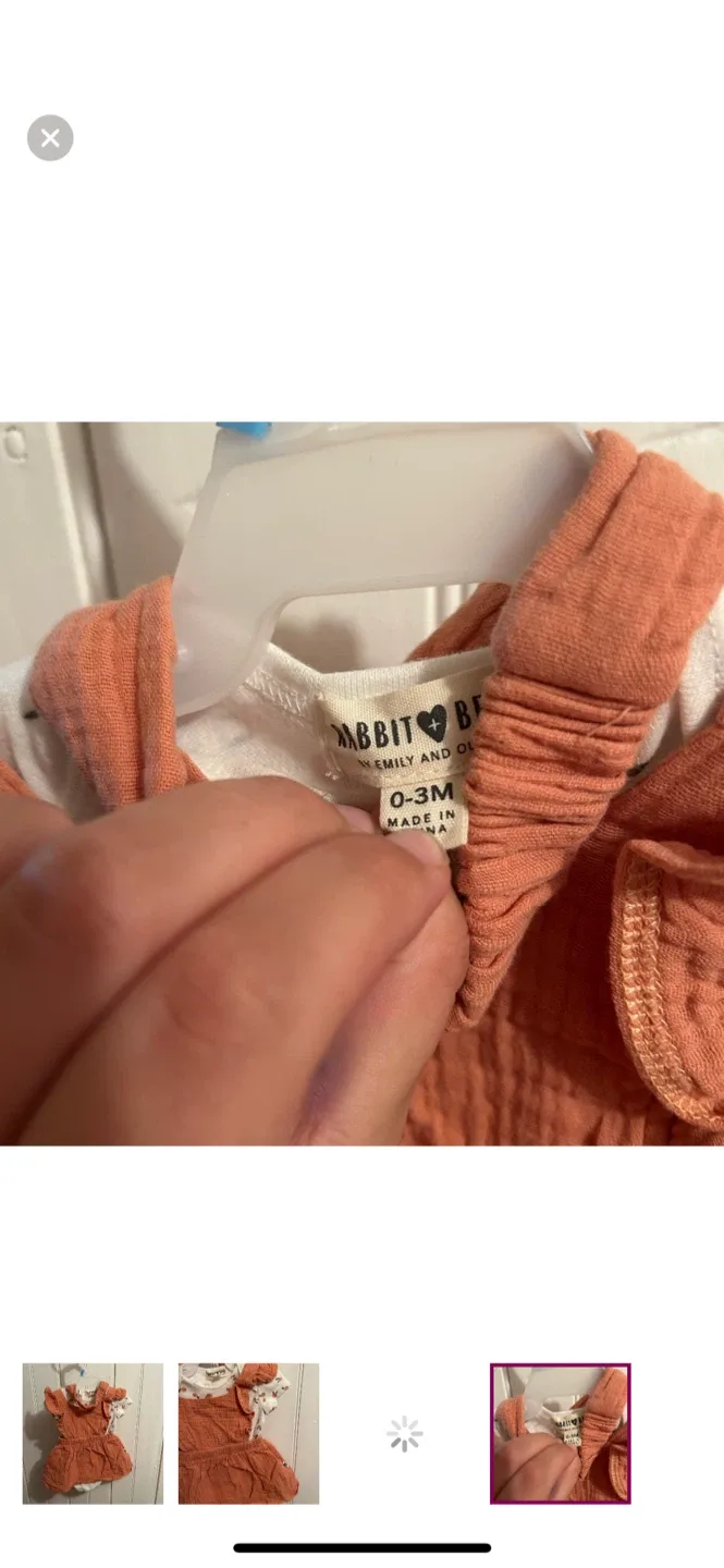 Rabbit Bear 0-3M Romper Set image indicator(3)