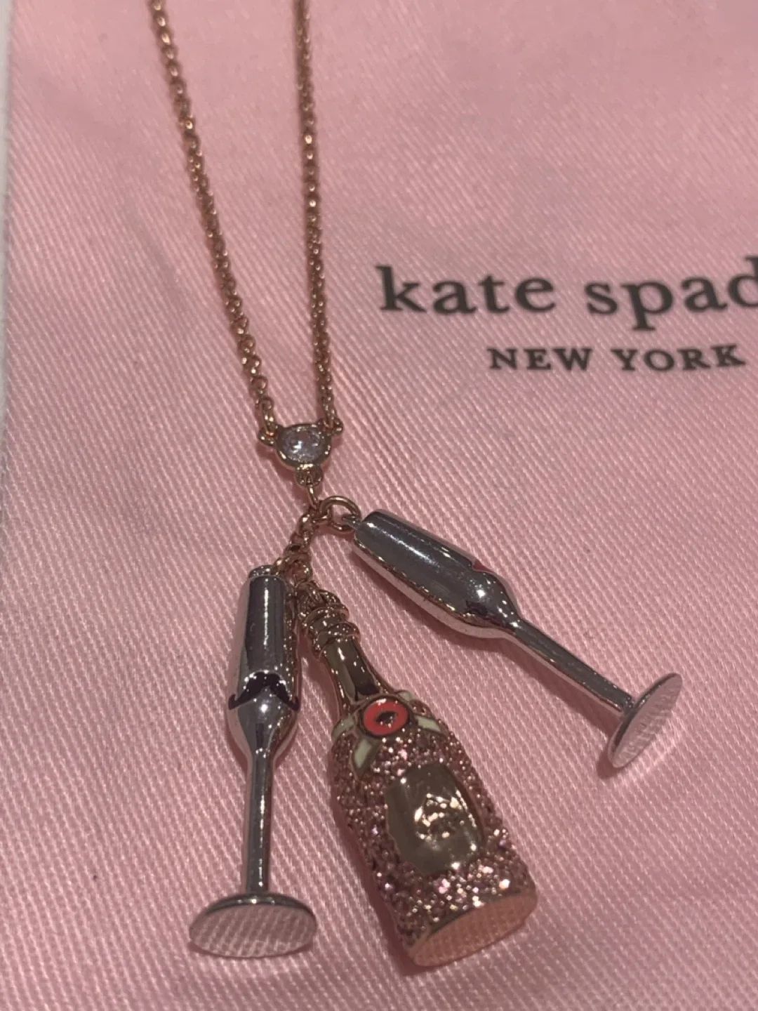 🩷 Kate Spade Champagne Necklace & Earrings Set🩷 image indicator(7)