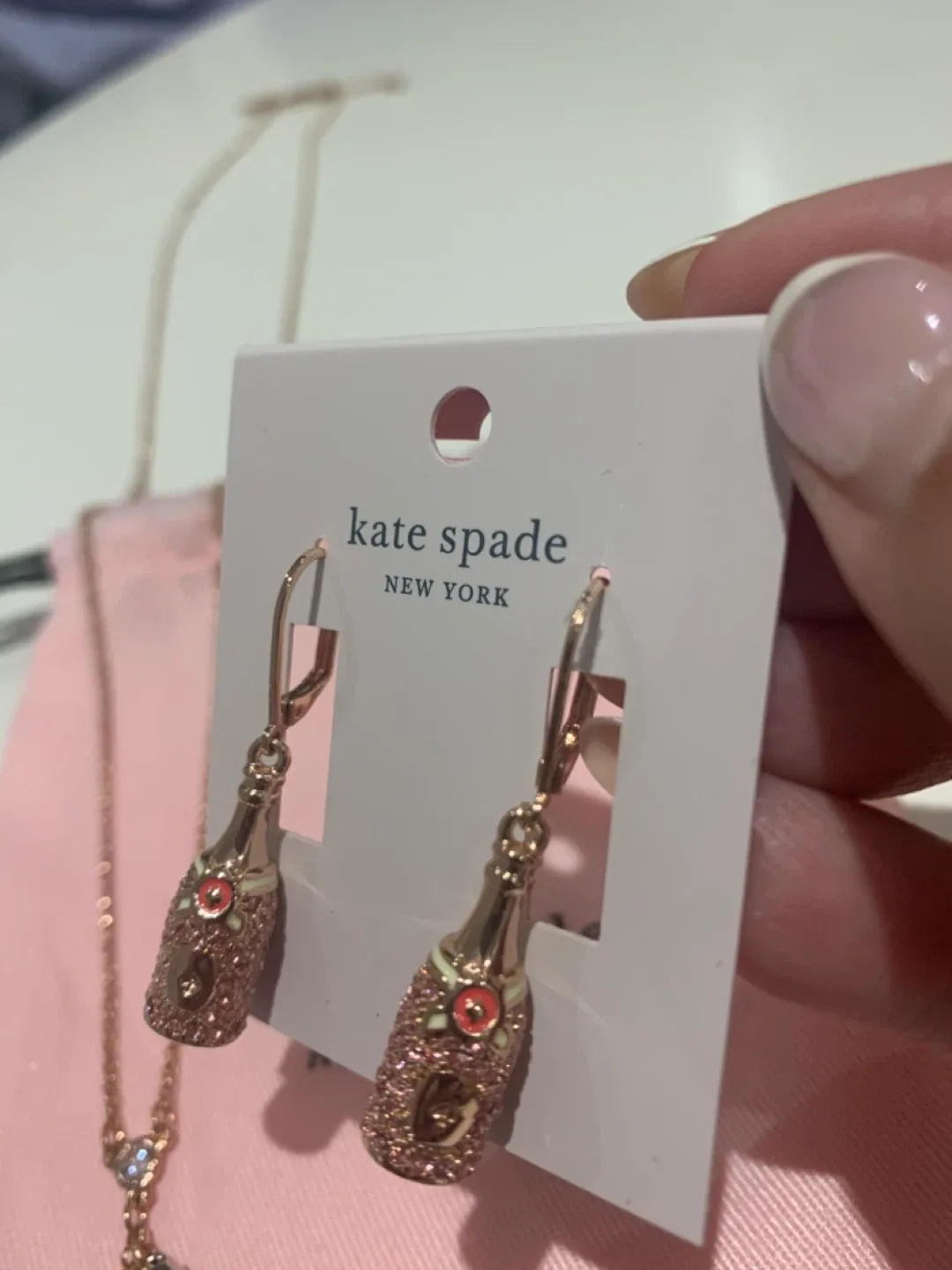 🩷 Kate Spade Champagne Necklace & Earrings Set🩷 image indicator(2)