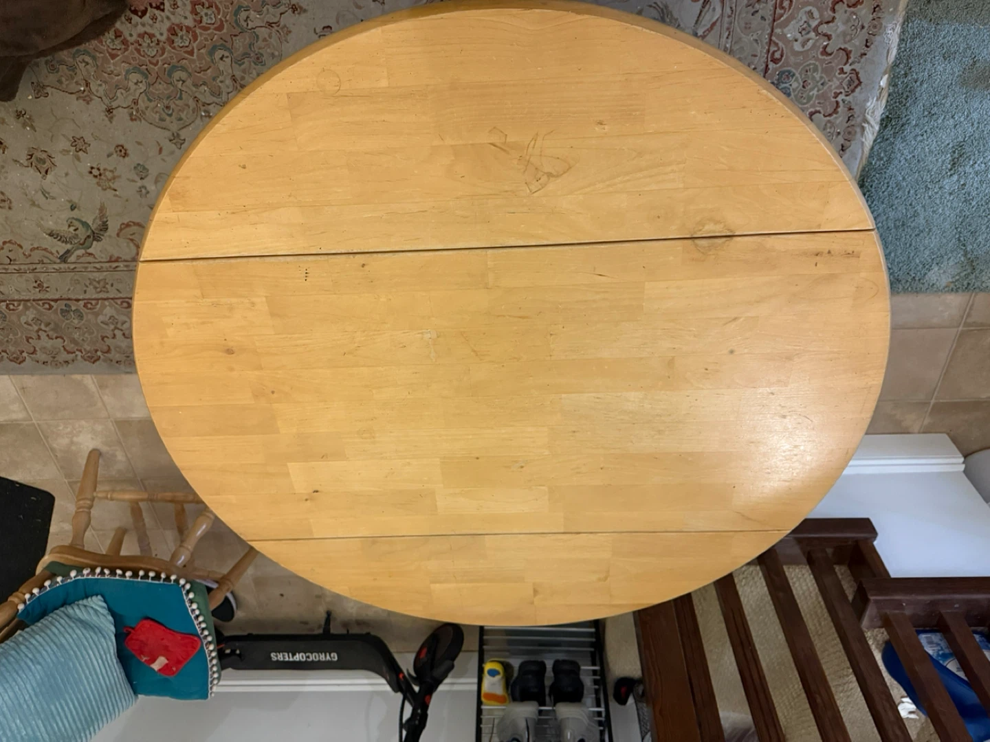 Round Wooden Extendable Dining Table
