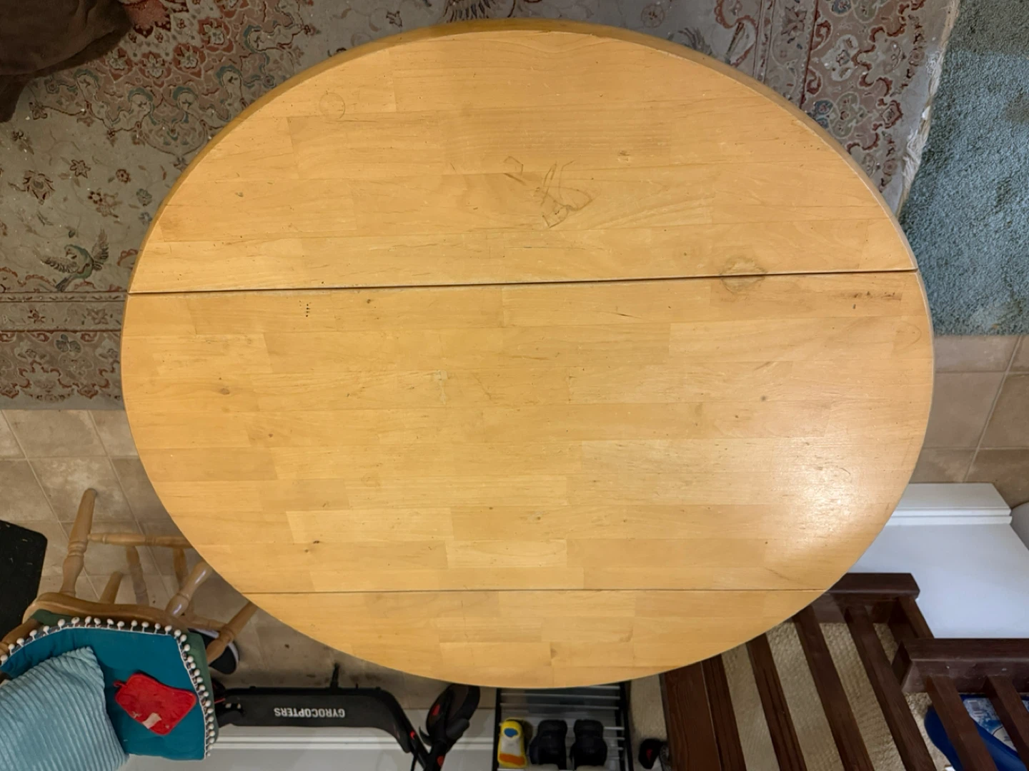 Round Wooden Extendable Dining Table - photo 4