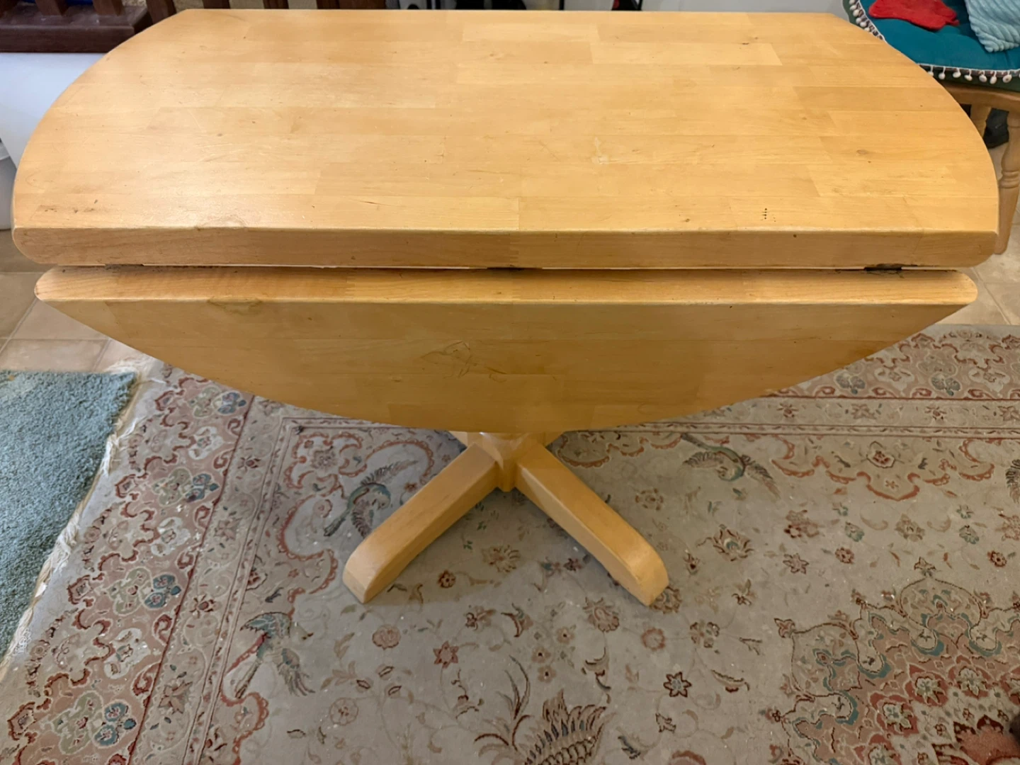 Round Wooden Extendable Dining Table - photo 2
