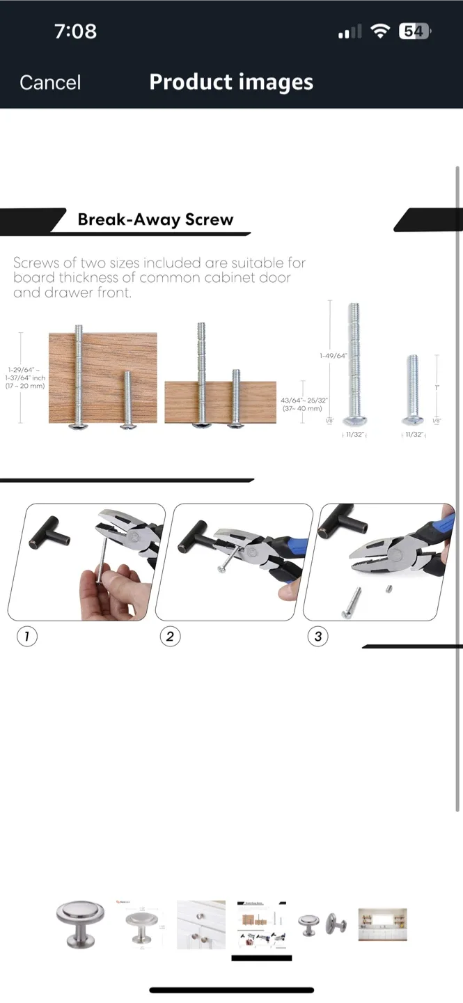 Pack of 19 3.8 cm Round Steps Kitchen Cabinet Hardware image indicator(4)