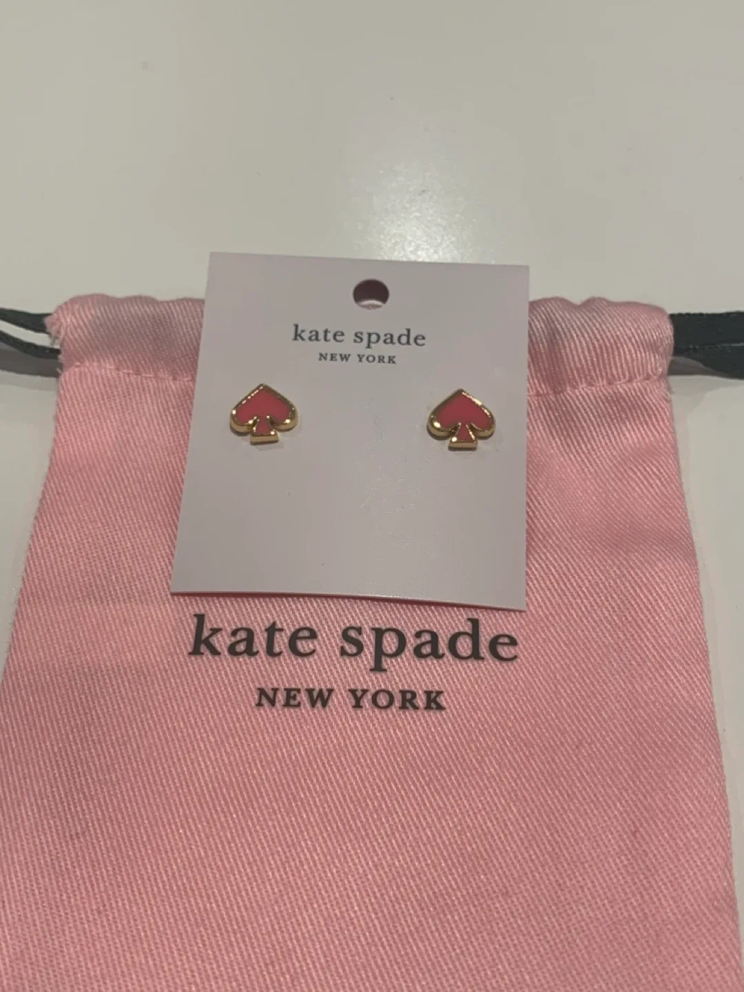🩷 New Kate Spade New York Spade Stud Earrings - Pink🩷 image indicator(3)