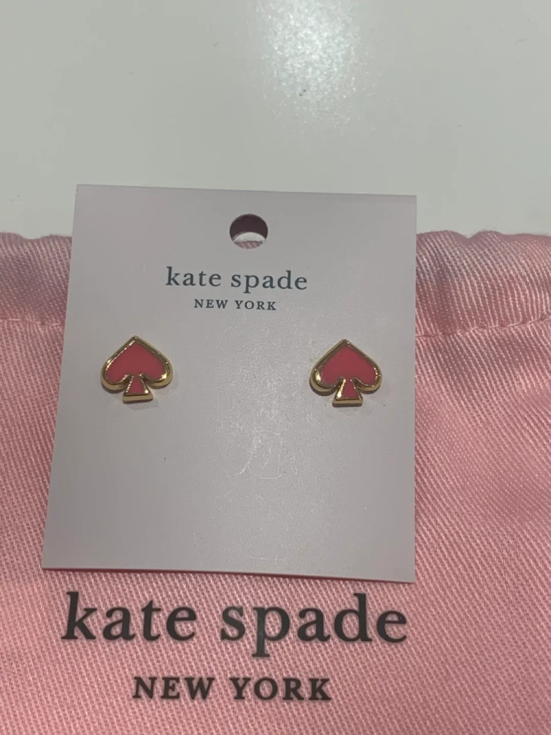 🩷 New Kate Spade New York Spade Stud Earrings - Pink🩷 image indicator(2)