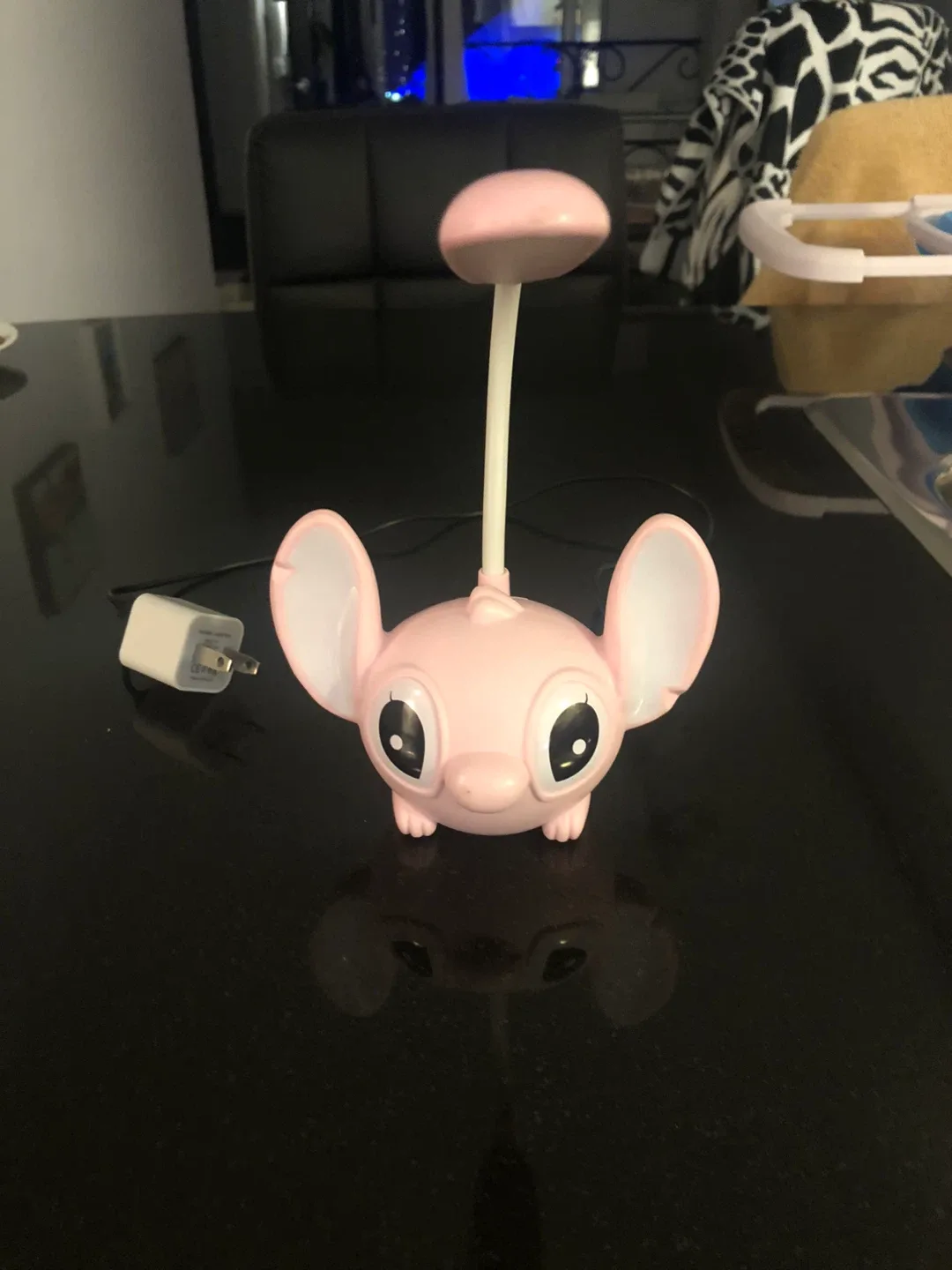 Pink Angel Stitch Desk Lamp with Charger thumbnail