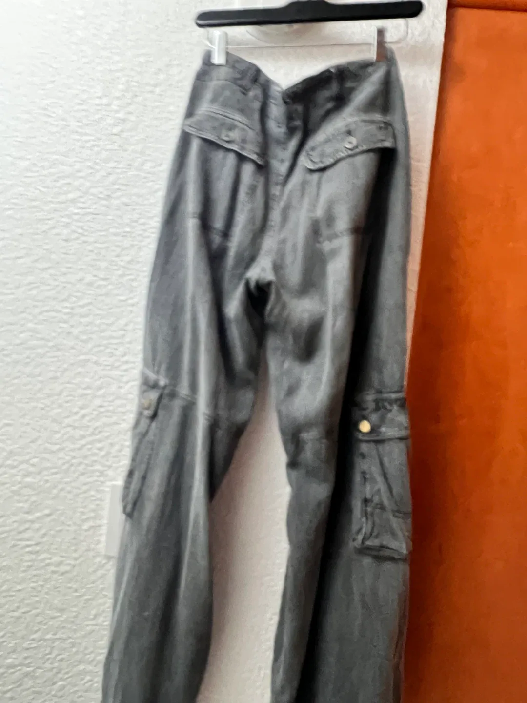 Anthropologie Grey Cargo Pants - Size 4 image indicator(3)