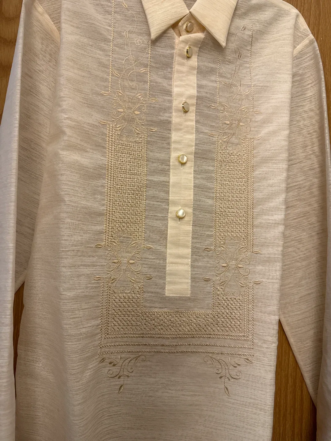 Barong Tagalog - Filipino Formal Shirt, Size 16 image indicator(2)