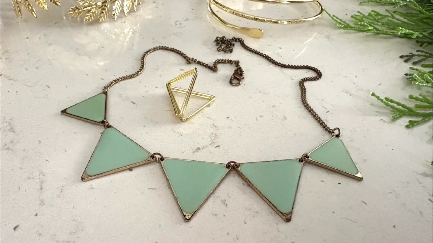 Gold Tone Arm Cuffs & Necklace image indicator(5)