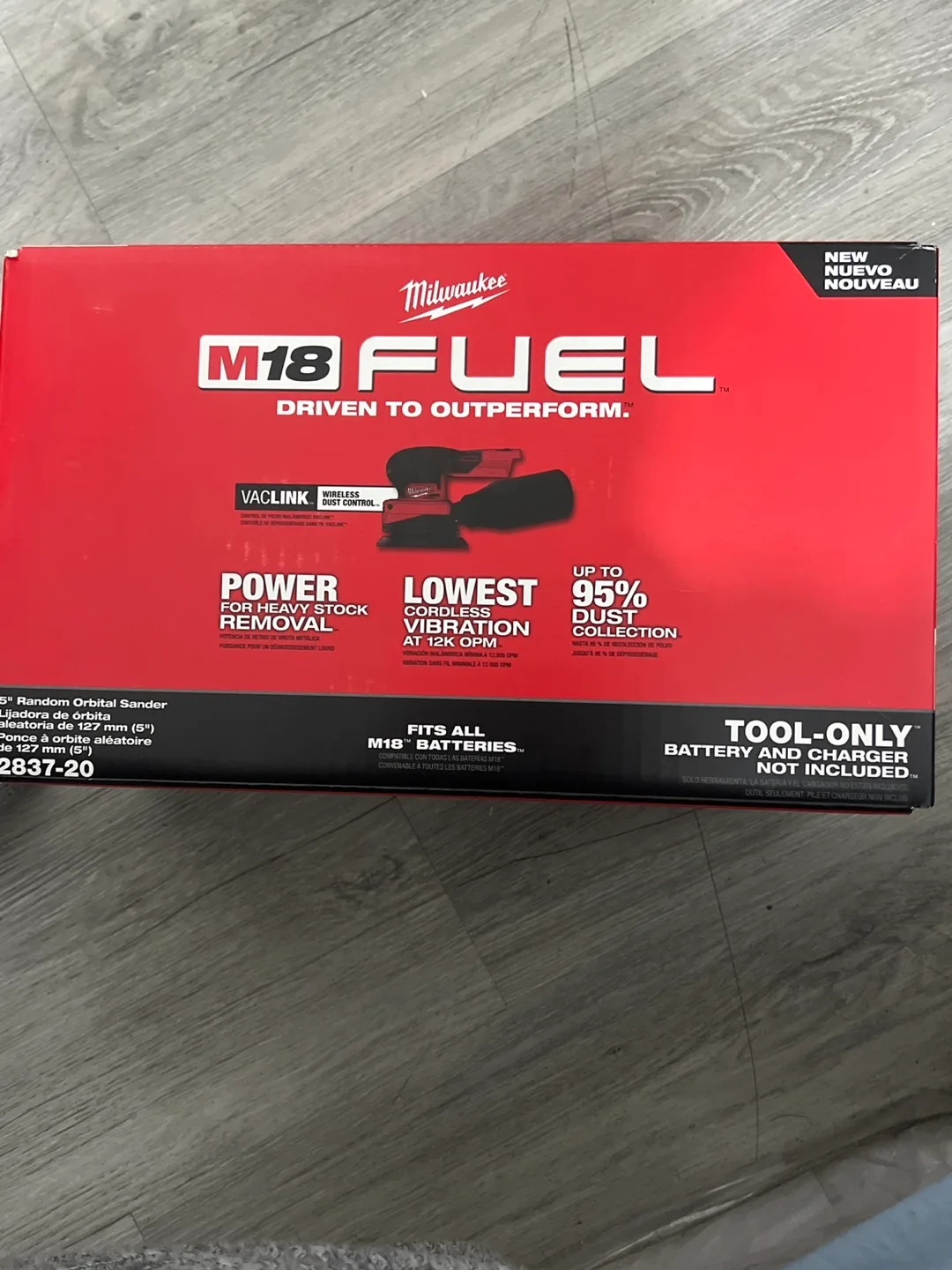 New Milwaukee M18 FUEL 5" Random Orbital Sander (Tool Only)