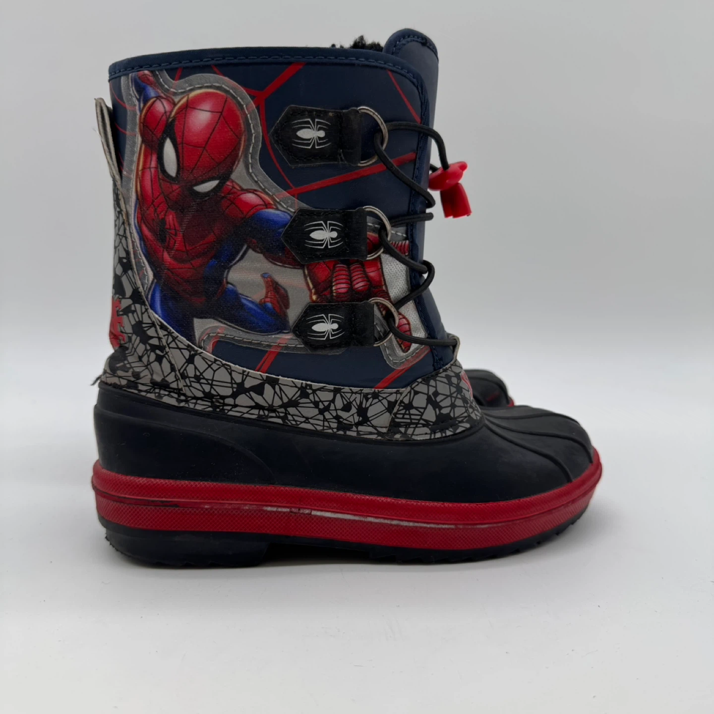 Marvel Spider-Man Kids Winter Snow Boots Size 1 - photo 5