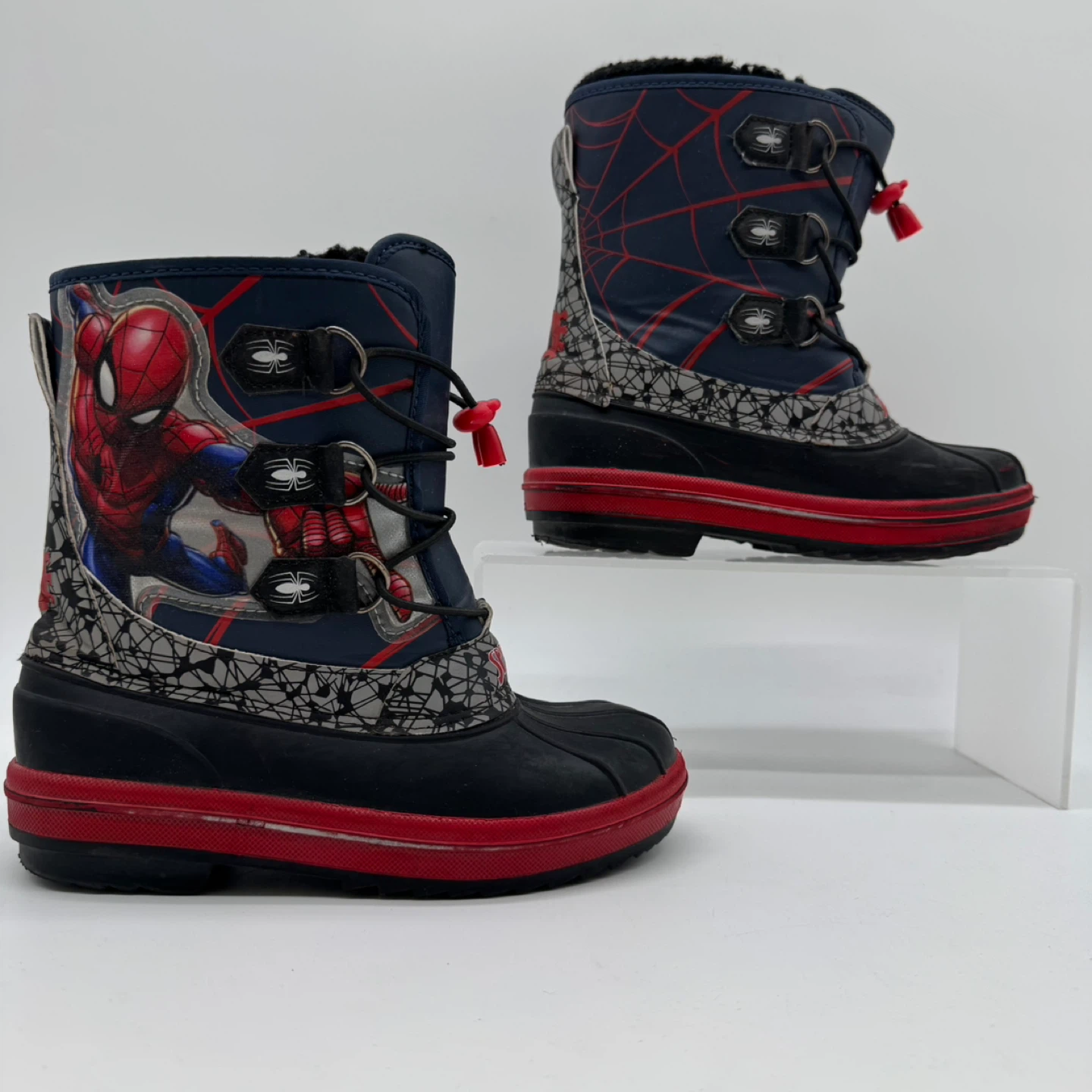 Marvel Spider-Man Kids Winter Snow Boots Size 1 - photo 3