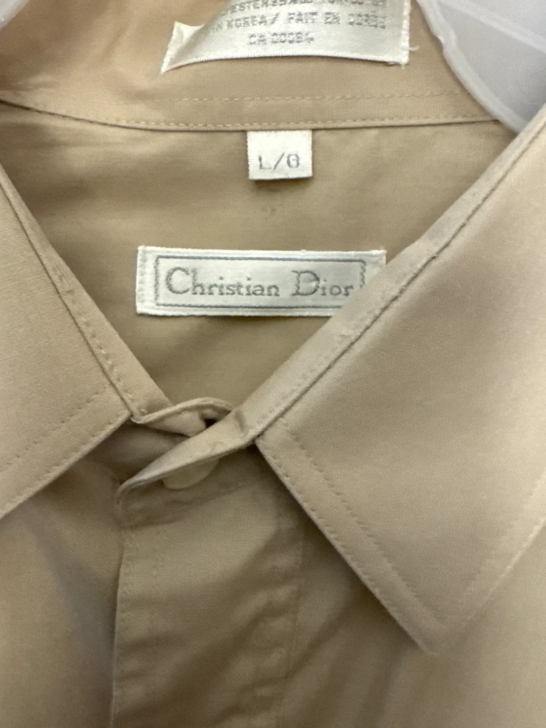 Christian Dior Beige Button-Up Shirt - Size L image indicator(3)