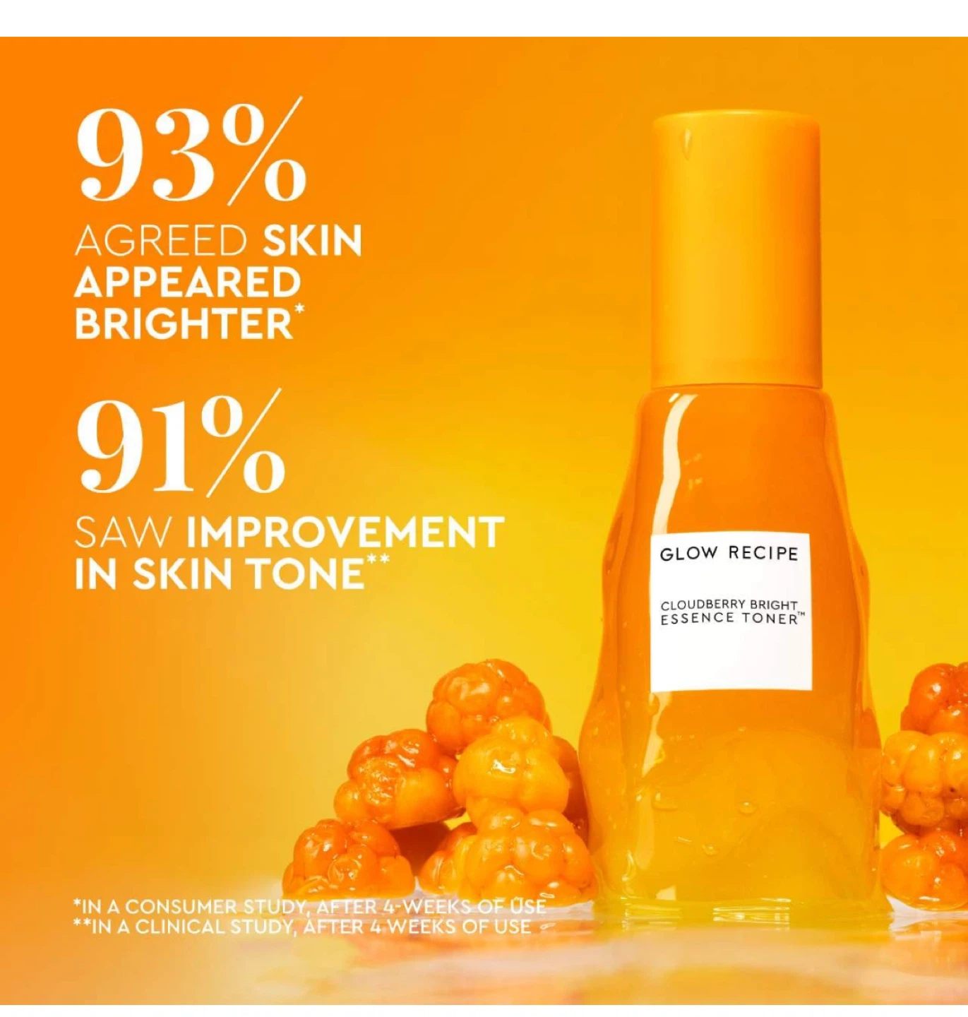 New glow recipe cloudberry bright essence toner 2.53oz - no box - photo 2