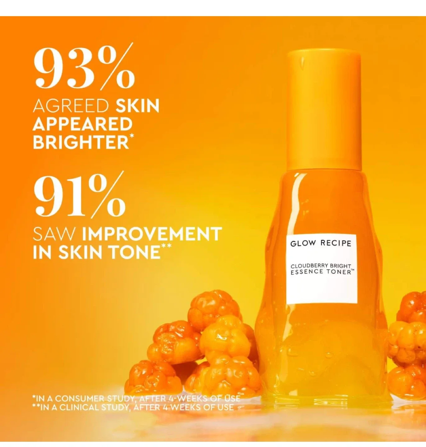 New glow recipe cloudberry bright essence toner 2.53oz - no box image indicator(2)