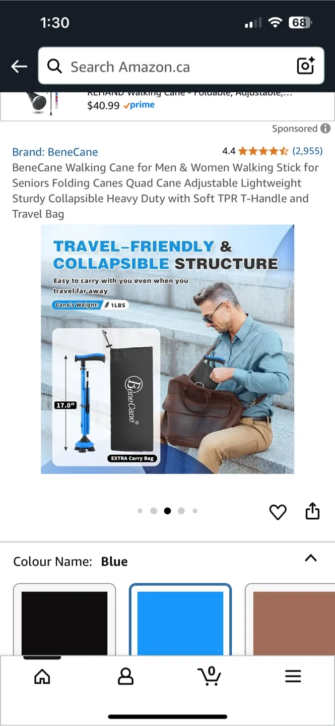 BeneCane Walking Cane - Blue image indicator(4)