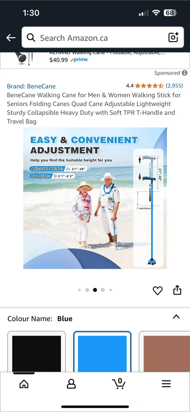 BeneCane Walking Cane - Blue image indicator(6)