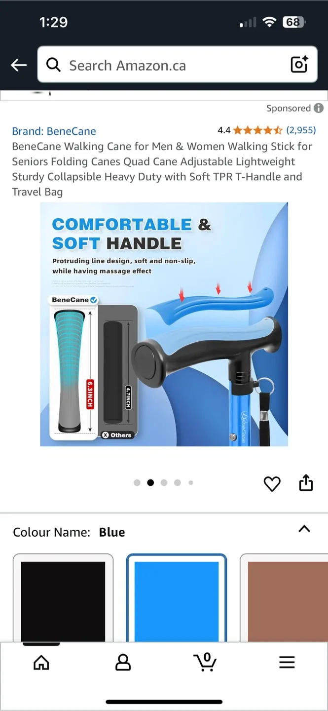 BeneCane Walking Cane - Blue image indicator(2)