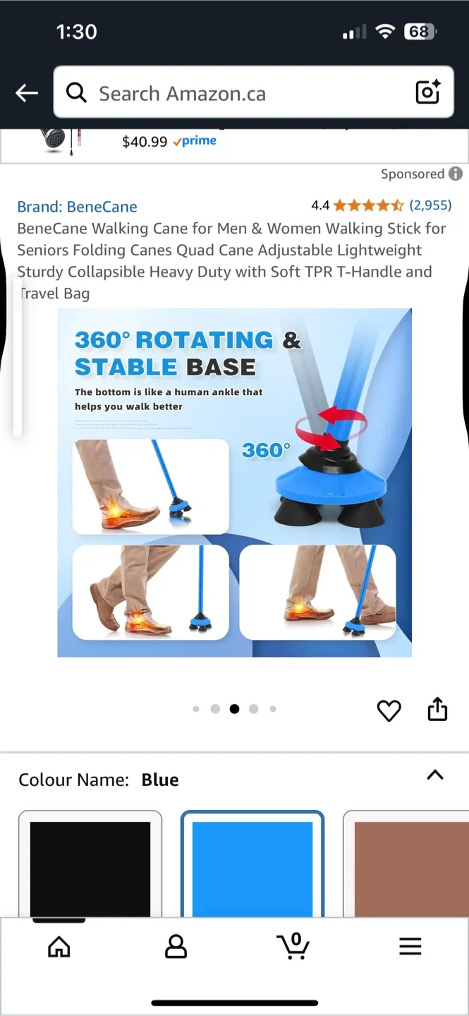 BeneCane Walking Cane - Blue image indicator(3)