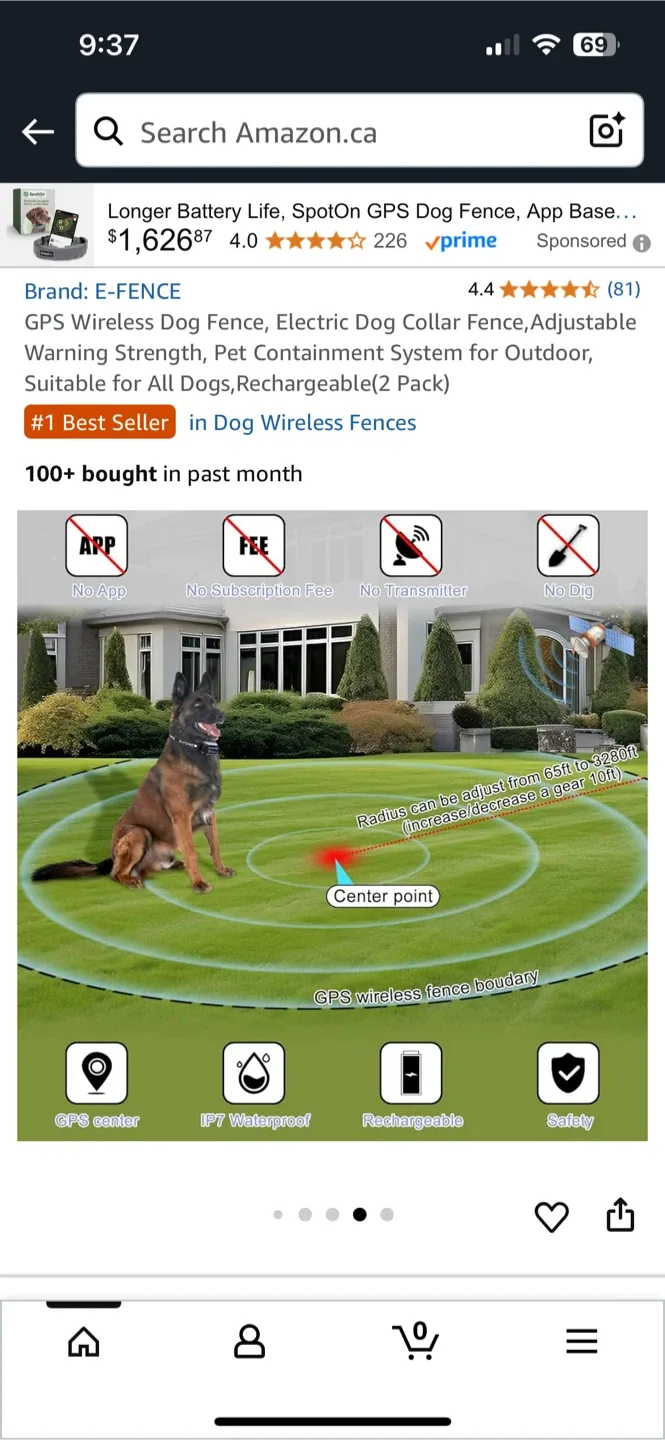 E-Fence GPS Wireless Dog Fence Collar image indicator(6)