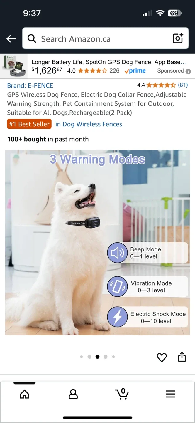 E-Fence GPS Wireless Dog Fence Collar image indicator(4)
