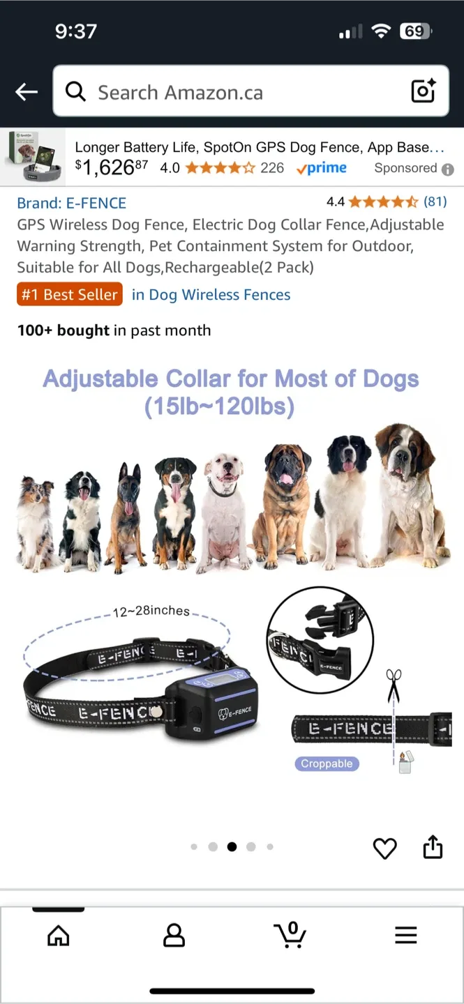 E-Fence GPS Wireless Dog Fence Collar image indicator(5)