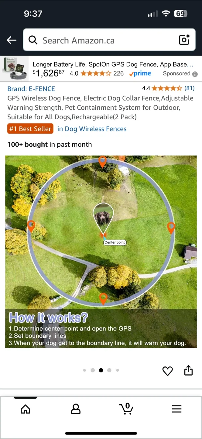 E-Fence GPS Wireless Dog Fence Collar image indicator(3)