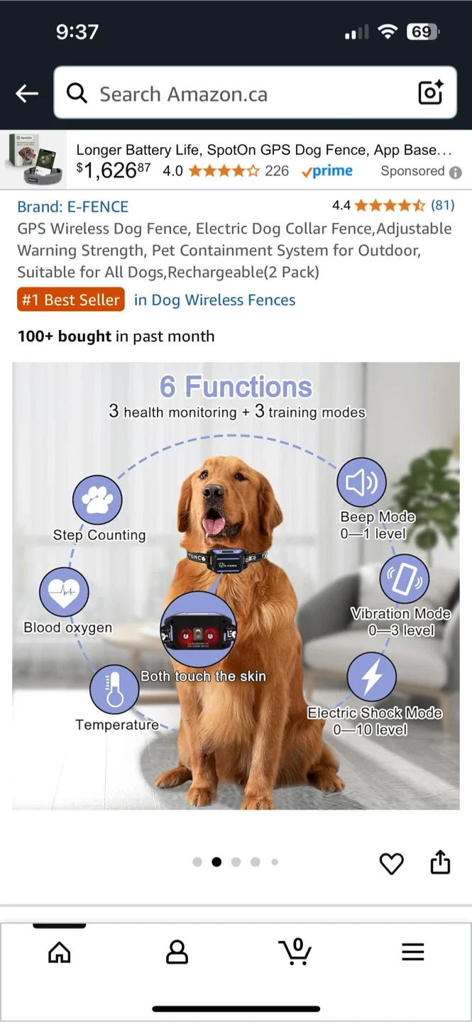 E-Fence GPS Wireless Dog Fence Collar image indicator(2)
