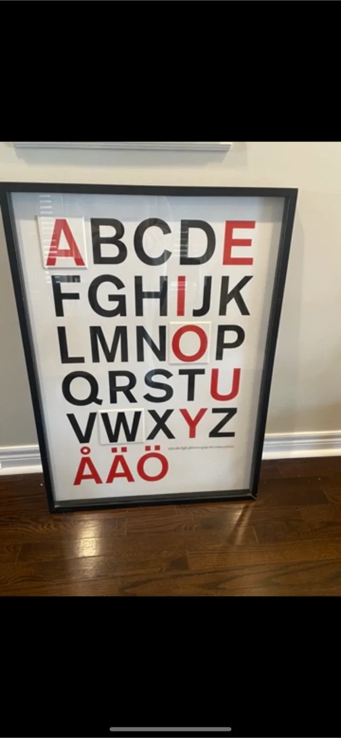 IKEA Bjorksta Alphabet Art