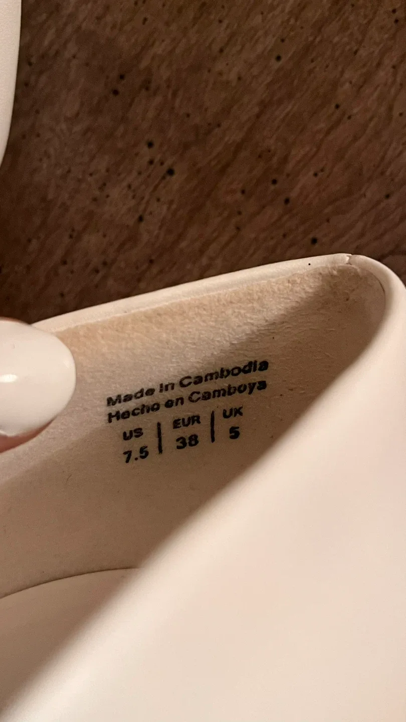 Call It Spring Vegan White Heels - Size 7.5 image indicator(3)