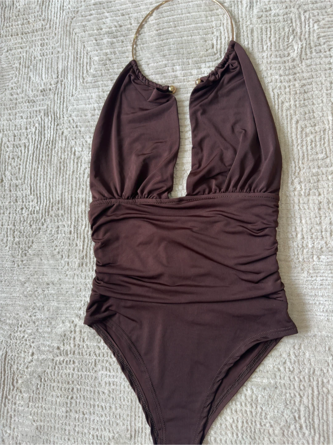New Fashion Nova Brown Halter Neck One-Piece - photo 2