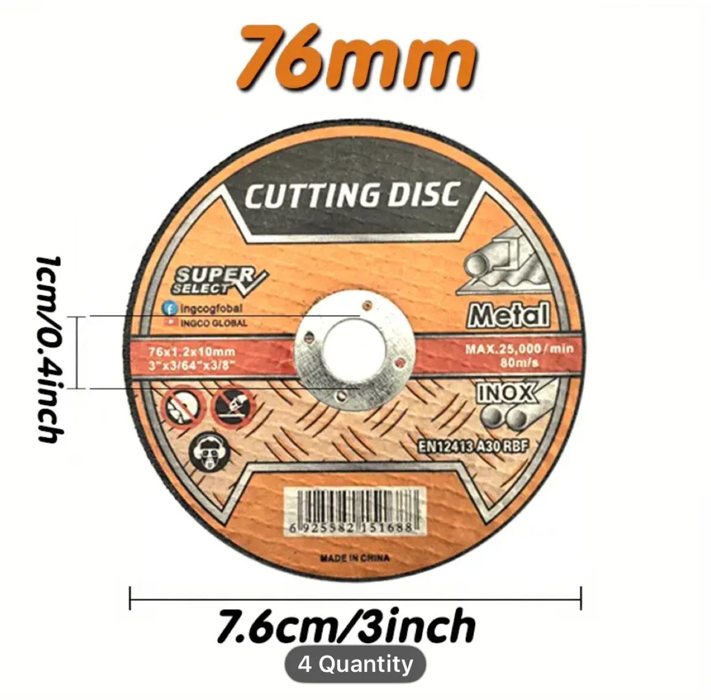 5/pcs 76mm Resin Grinding Wheel Discs image indicator(3)