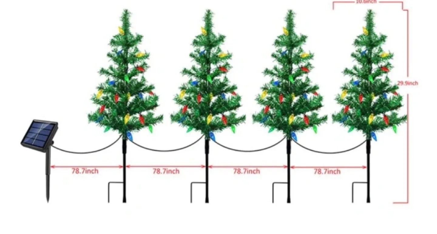 Solar Powered Christmas Tree Lights thumbnail