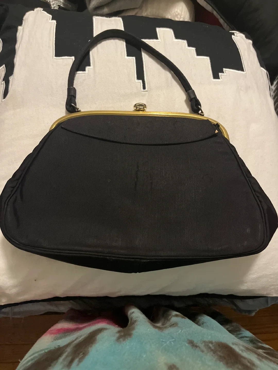 Vintage Black Clutch Purse