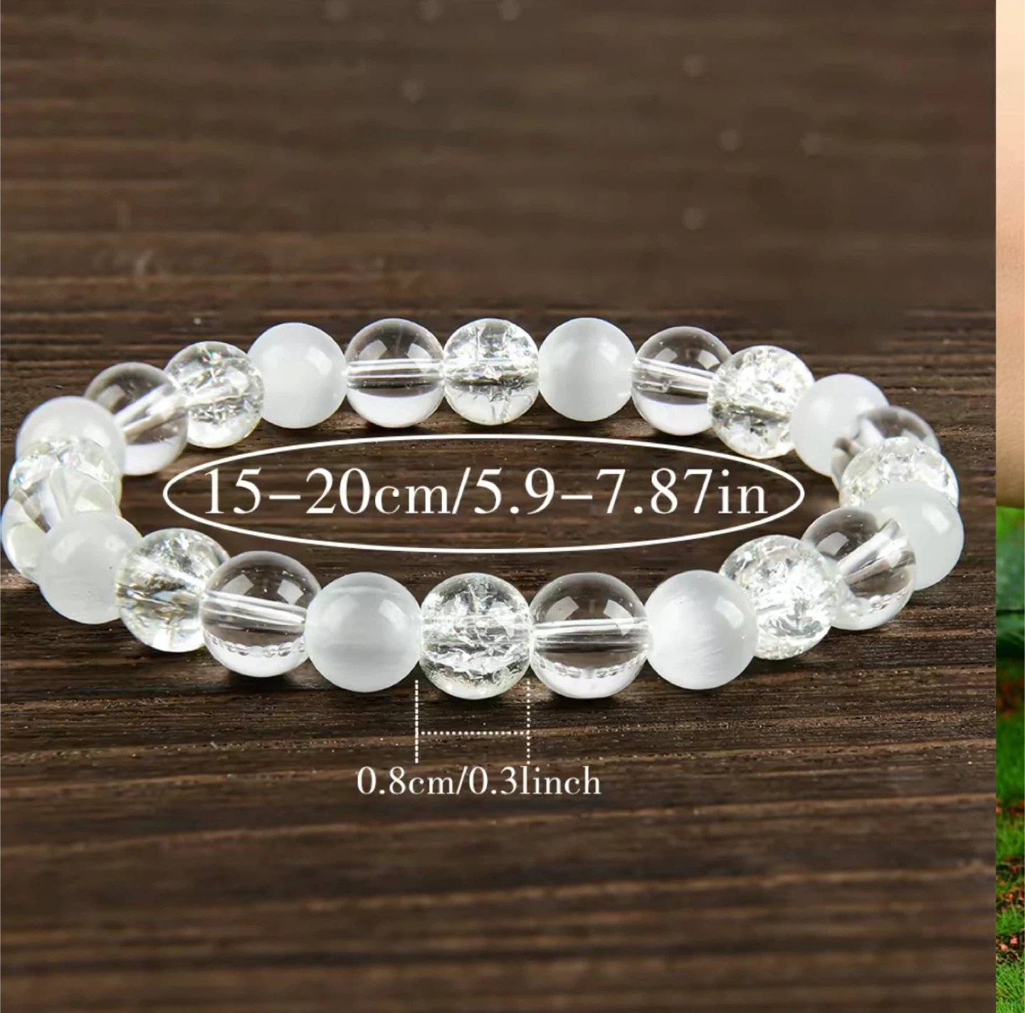 Anxiety Calming Crystal Bracelet (5.9-7.87in) - photo 2