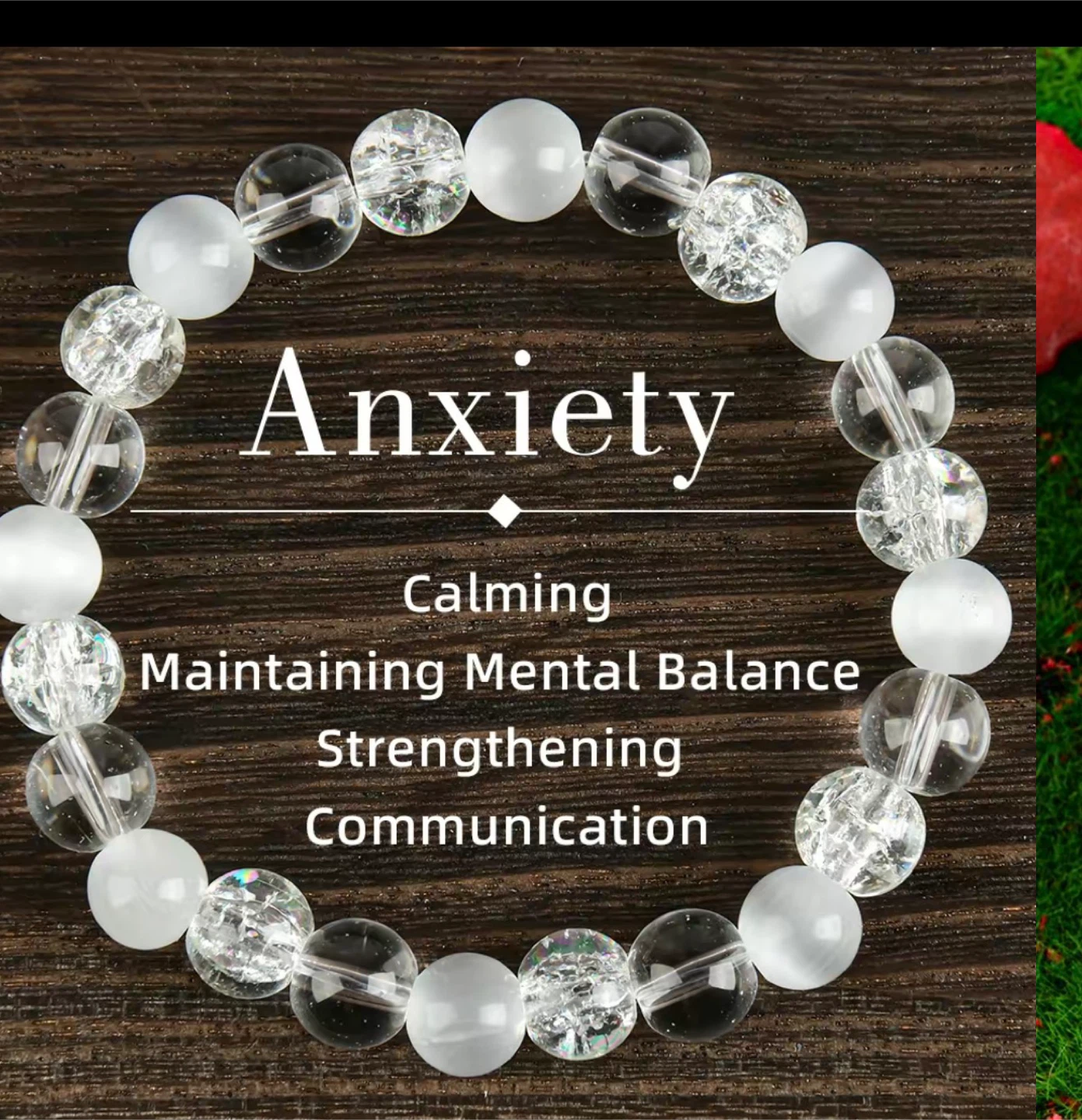 Anxiety Calming Crystal Bracelet (5.9-7.87in) - photo 3