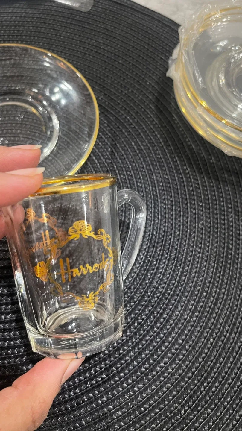 Harrods Espresso Cups & Saucers Set - New in Box image indicator(2)