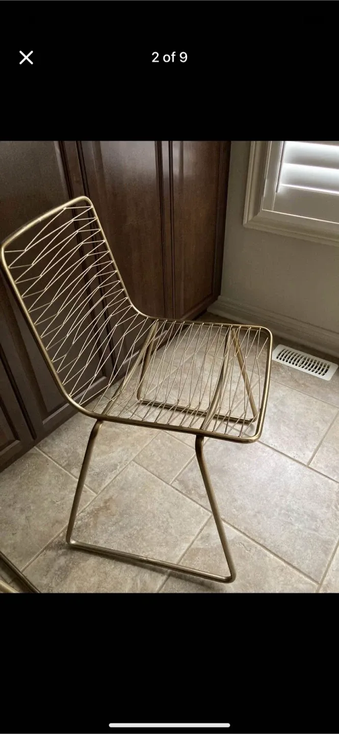 Modern metal golden chairs image indicator(2)