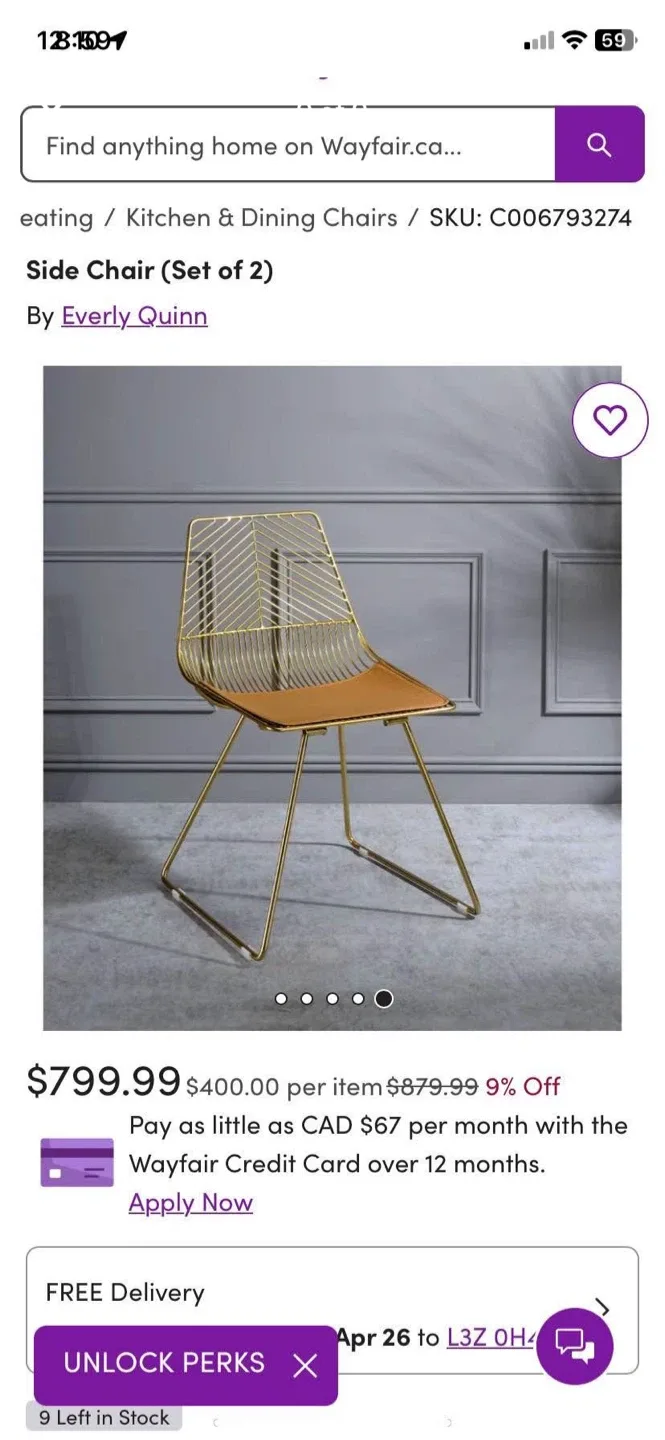 Modern metal golden chairs image indicator(5)