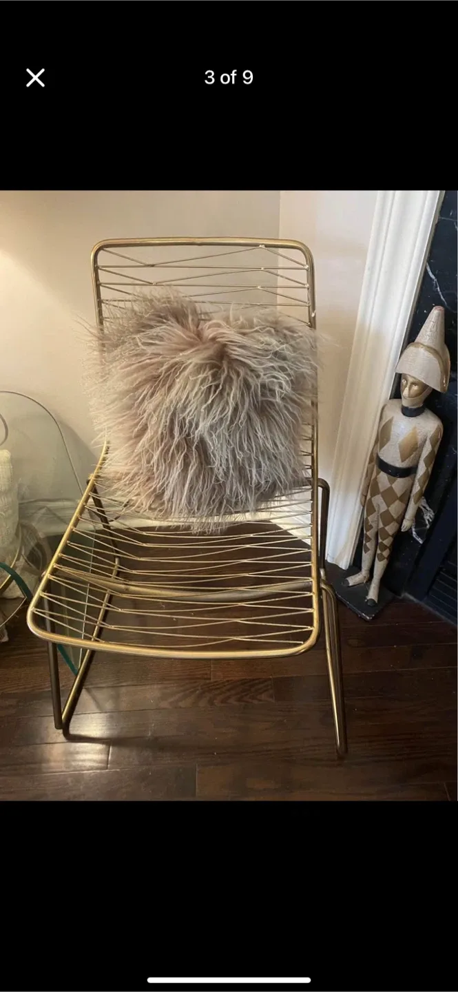 Modern metal golden chairs image indicator(3)