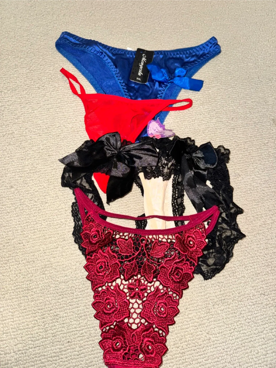 Panties - Blue, Red, Black, Burgundy thumbnail