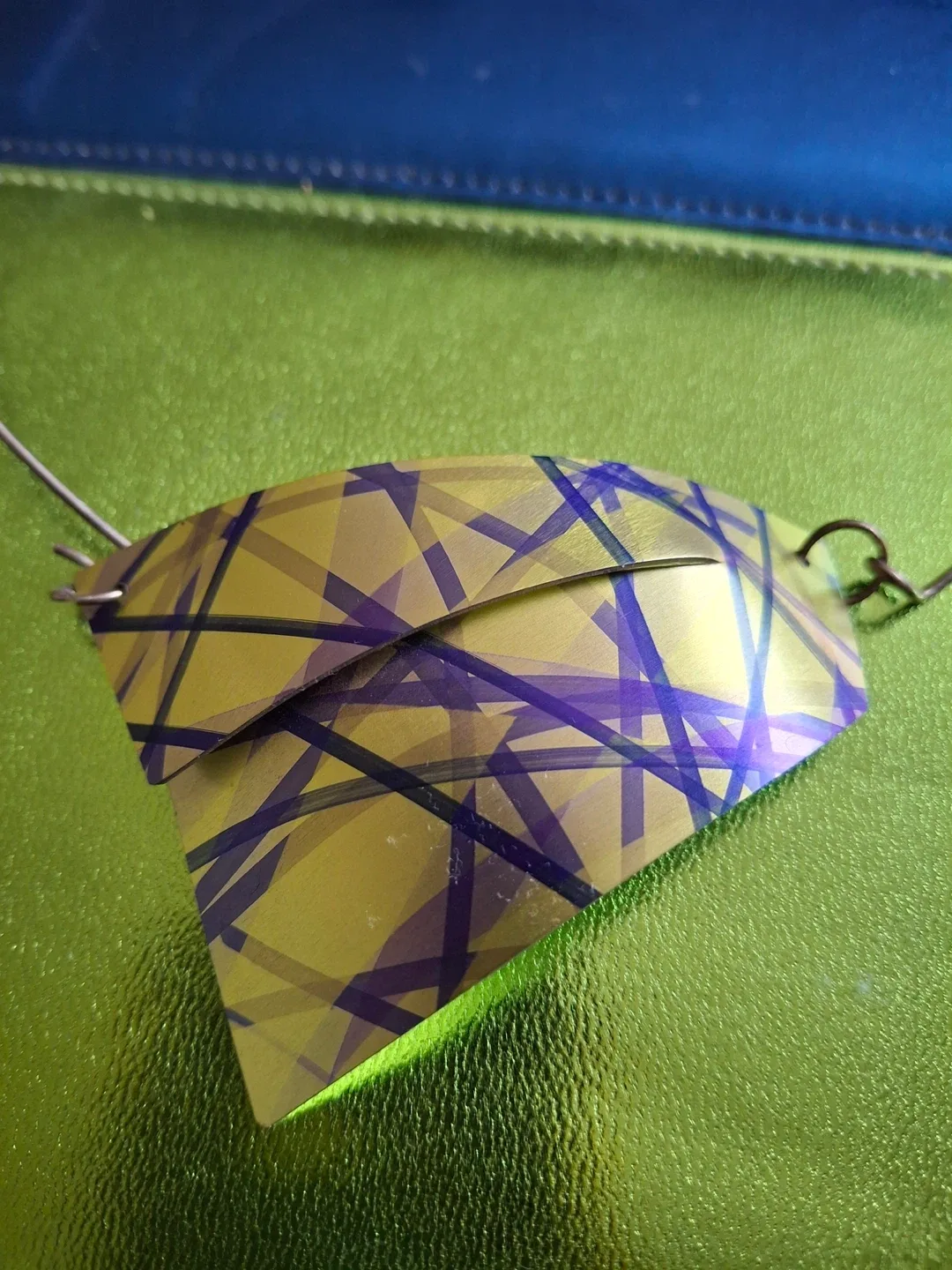 Geometric metal statement necklace image indicator(3)