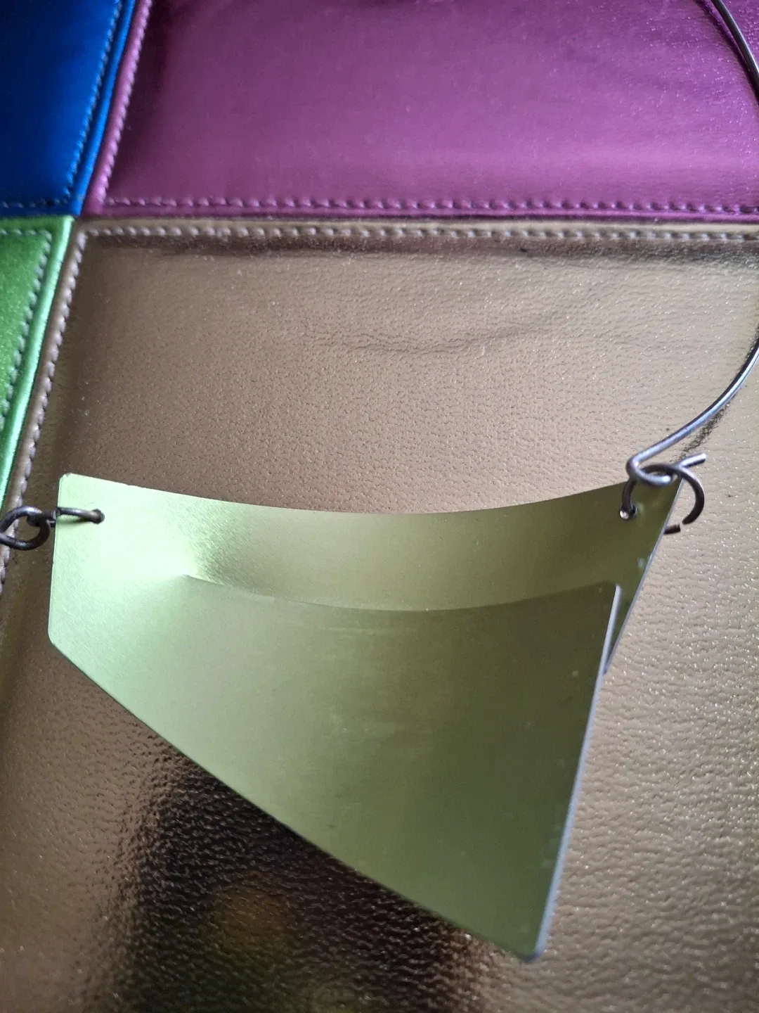 Geometric metal statement necklace image indicator(4)