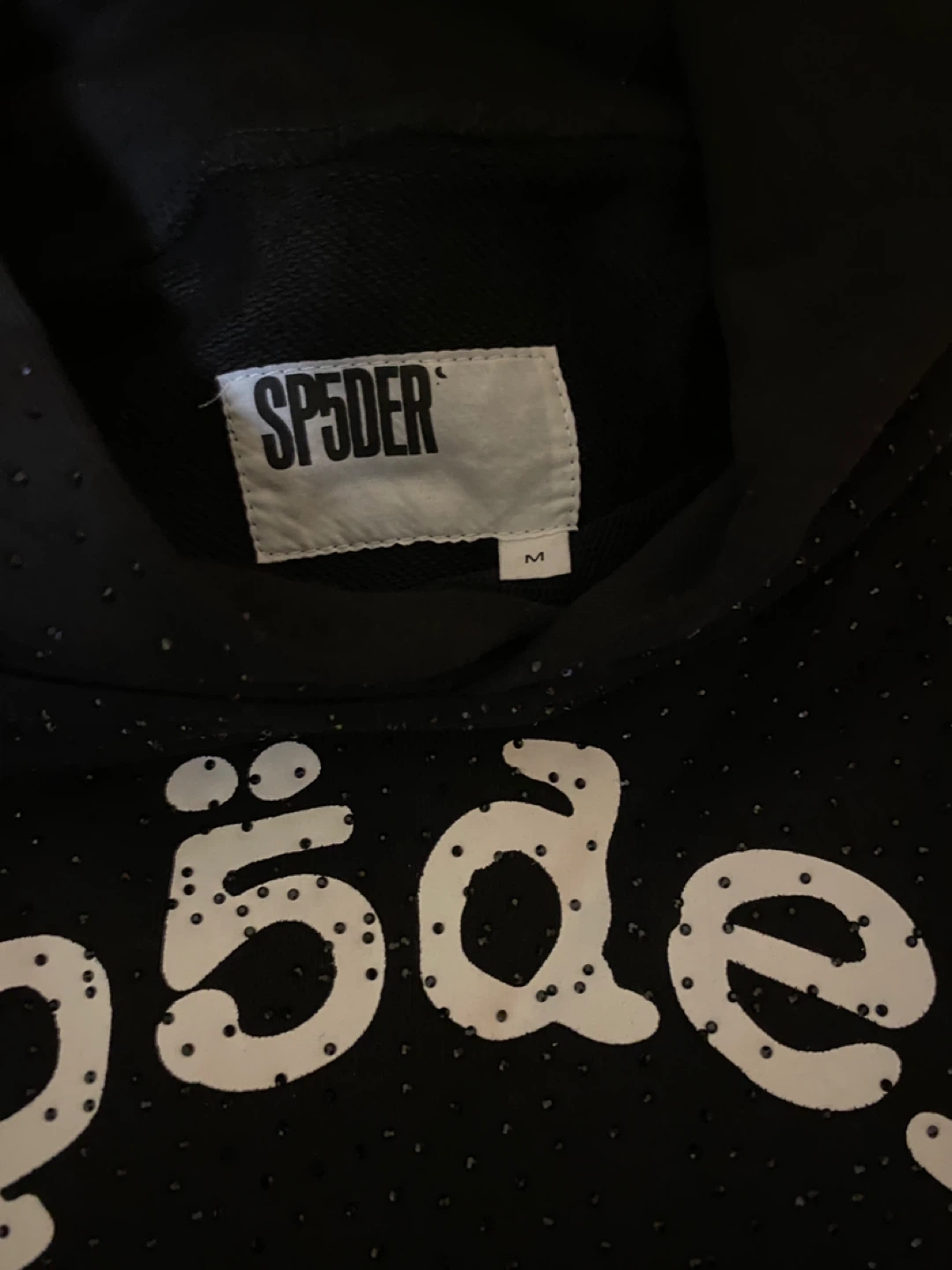 SP5DER Black Hoodie Size M - photo 2