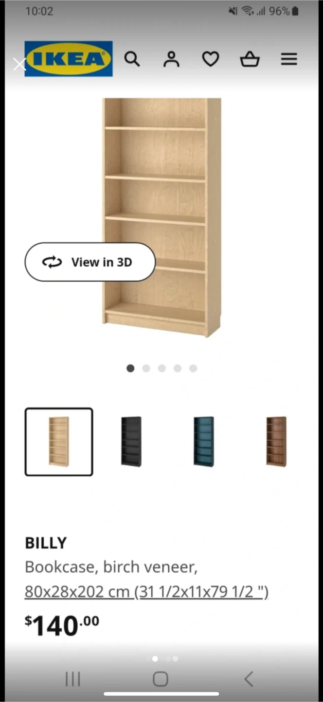 🥕IKEA BILLY Bookcase - Birch Veneer
