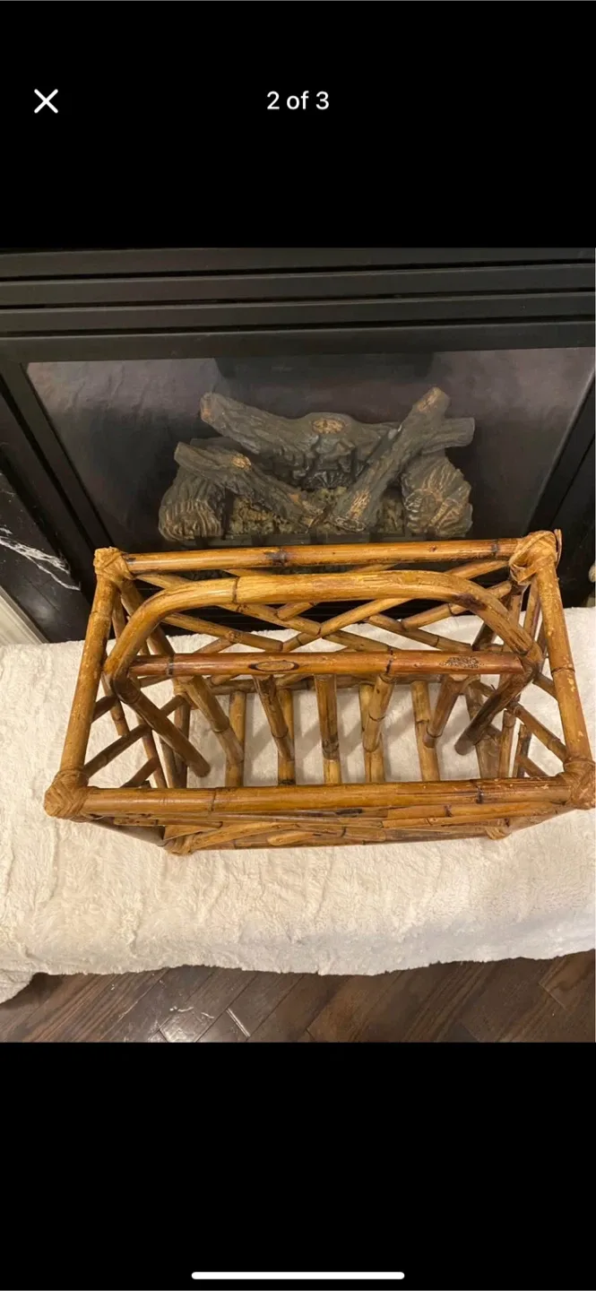 Vintage Bamboo Magazine Rack image indicator(2)