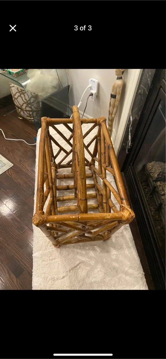 Vintage Bamboo Magazine Rack image indicator(3)