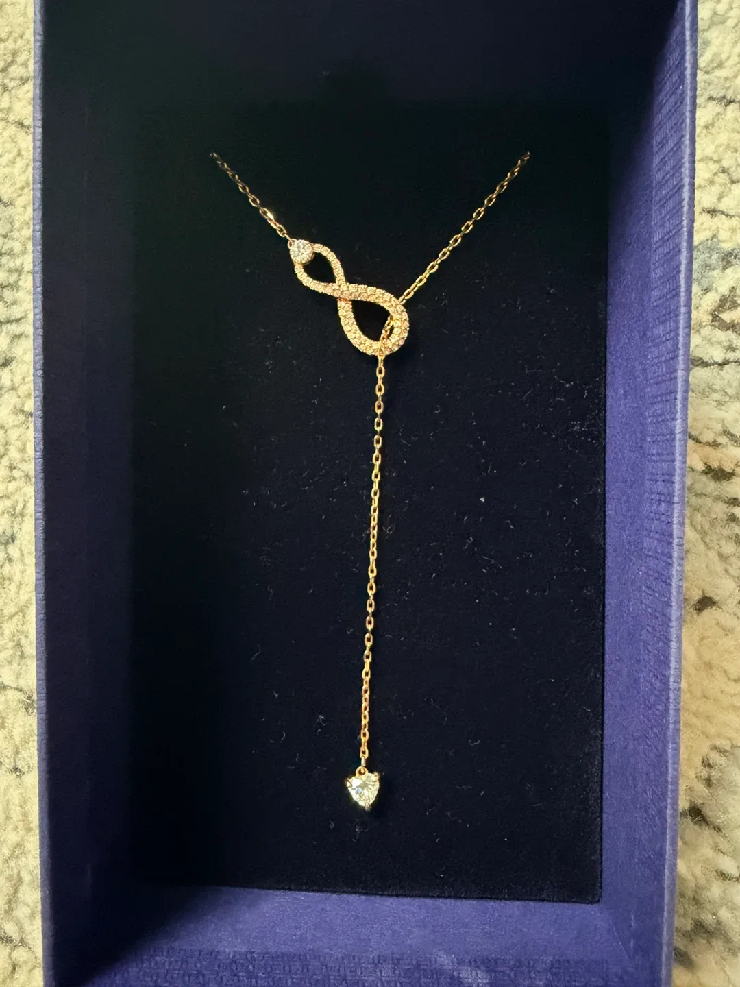 Swarovski Infinity Heart Y Necklace - Gold Tone image indicator(2)